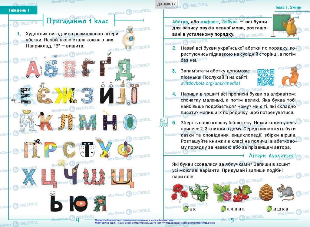 Підручники Українська мова 2 клас сторінка  4-5