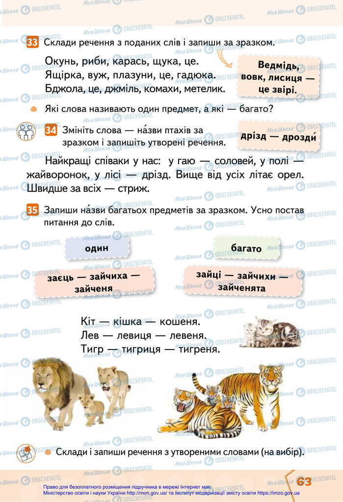 Підручники Українська мова 2 клас сторінка 63