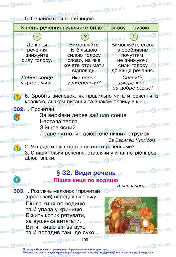 Учебники Укр мова 2 класс страница  109