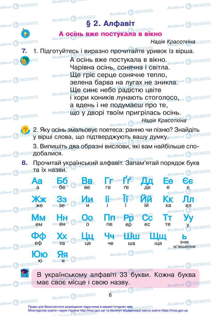 Підручники Українська мова 2 клас сторінка  6
