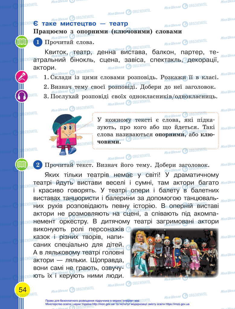 Підручники Українська мова 2 клас сторінка 54