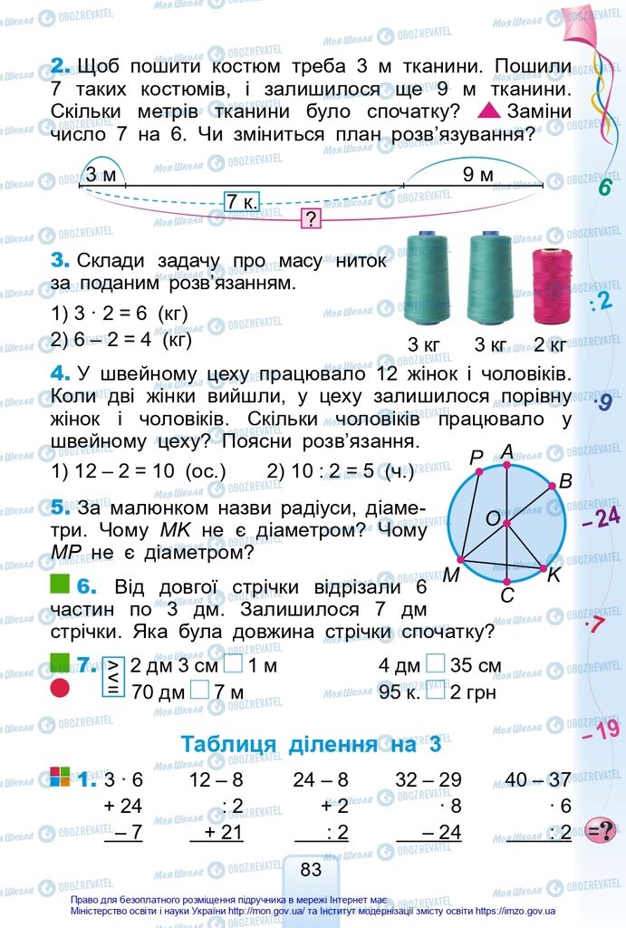 Підручники Математика 2 клас сторінка 83