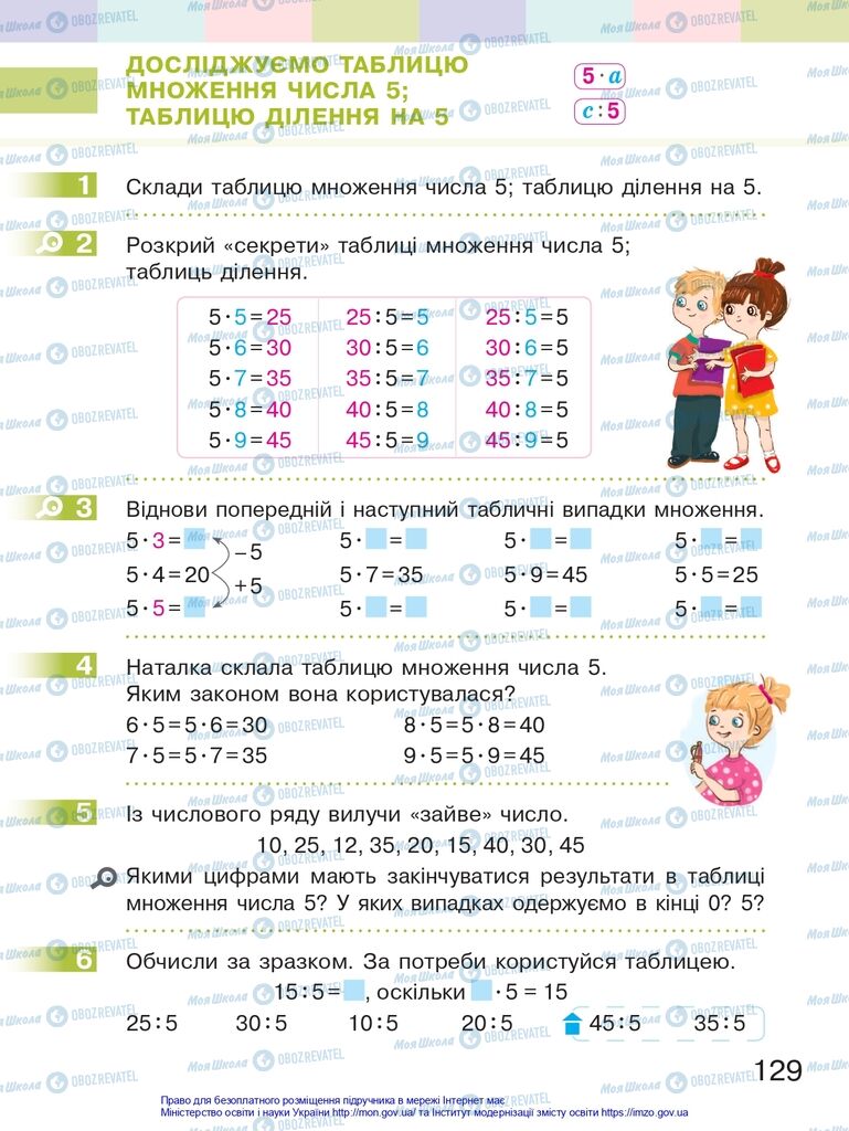 Підручники Математика 2 клас сторінка 129