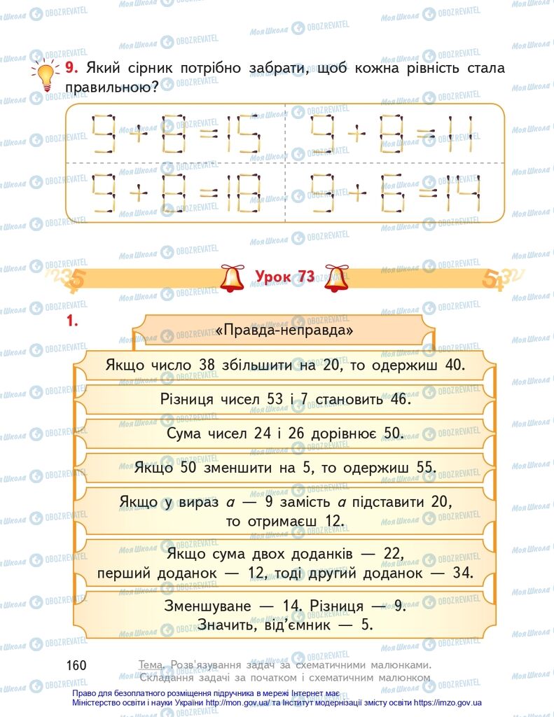 Підручники Математика 2 клас сторінка 160