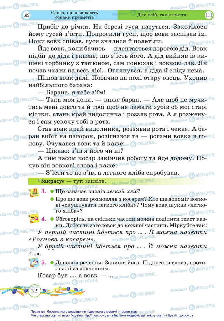 Підручники Українська мова 2 клас сторінка 32