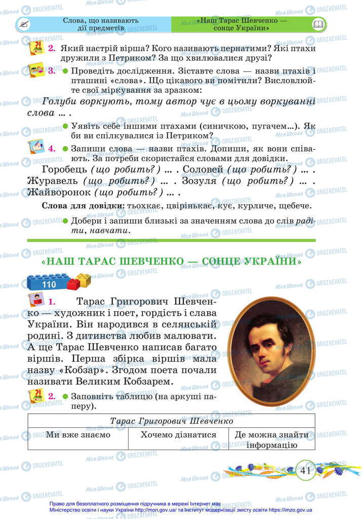 Учебники Укр мова 2 класс страница  41