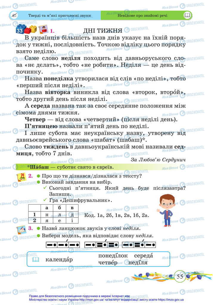 Учебники Укр мова 2 класс страница 55