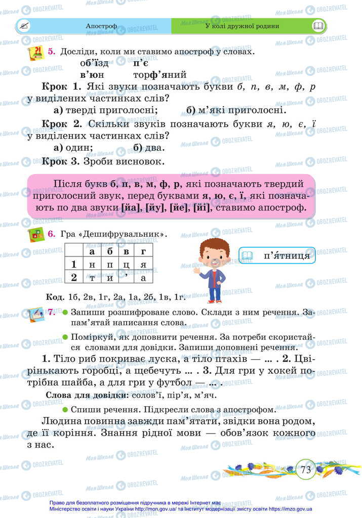 Підручники Українська мова 2 клас сторінка 73