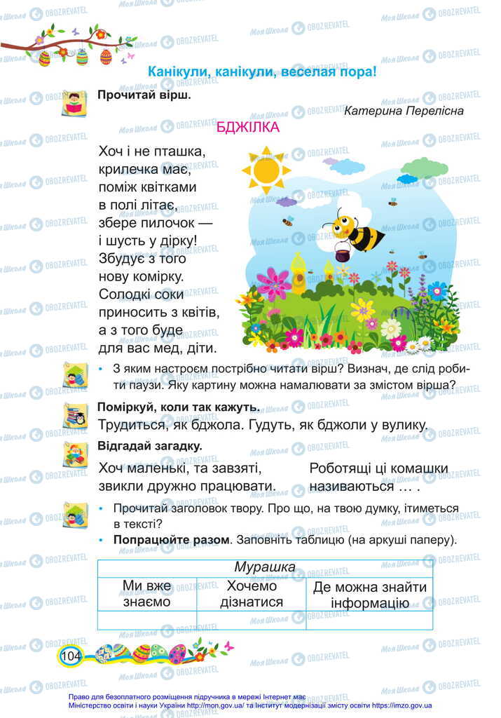 Підручники Українська мова 2 клас сторінка  104