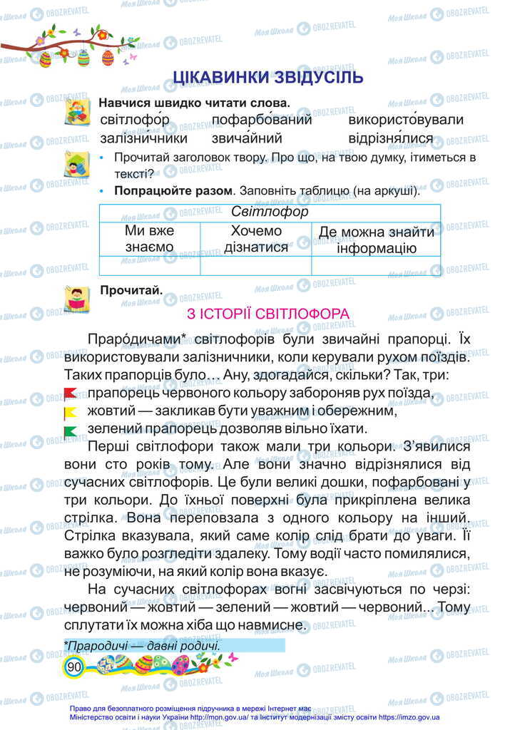 Учебники Укр мова 2 класс страница  90