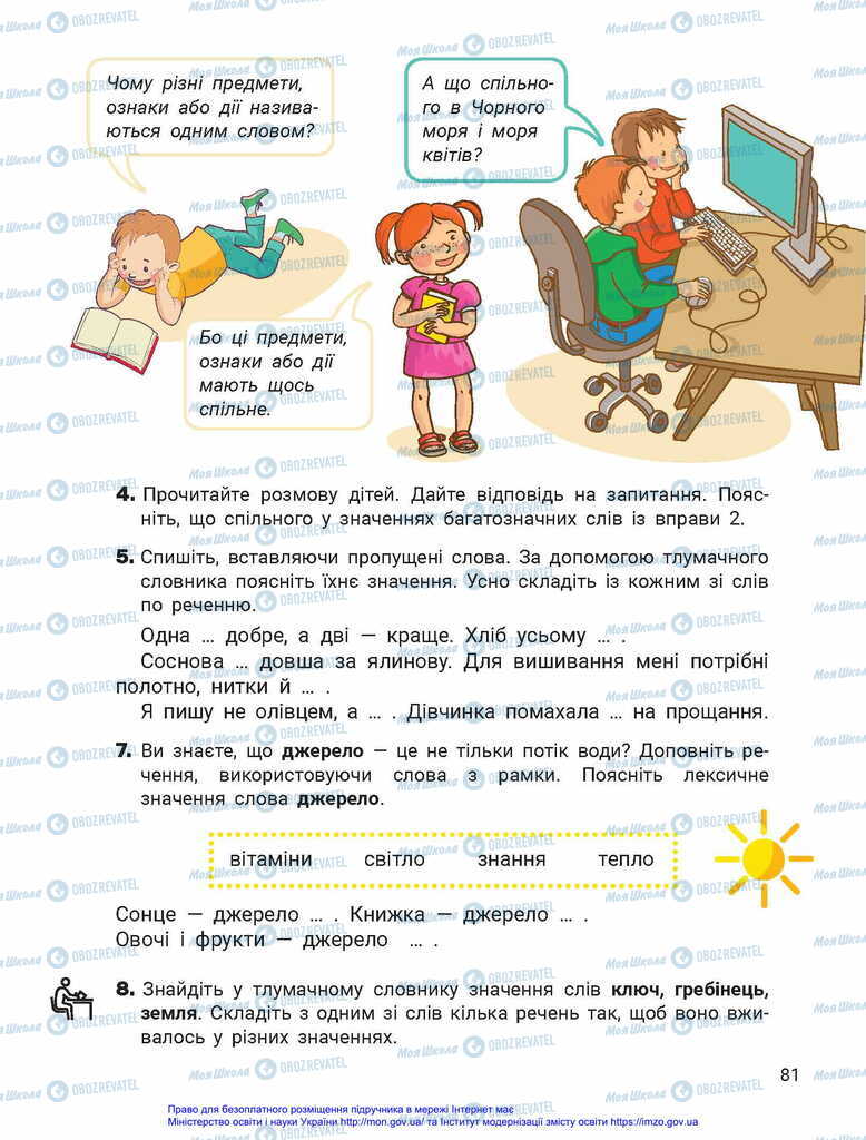 Підручники Українська мова 2 клас сторінка 81