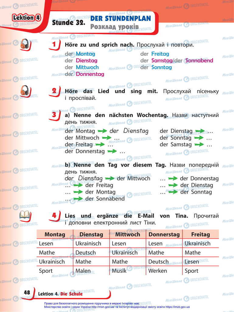 Підручники Німецька мова 2 клас сторінка  48
