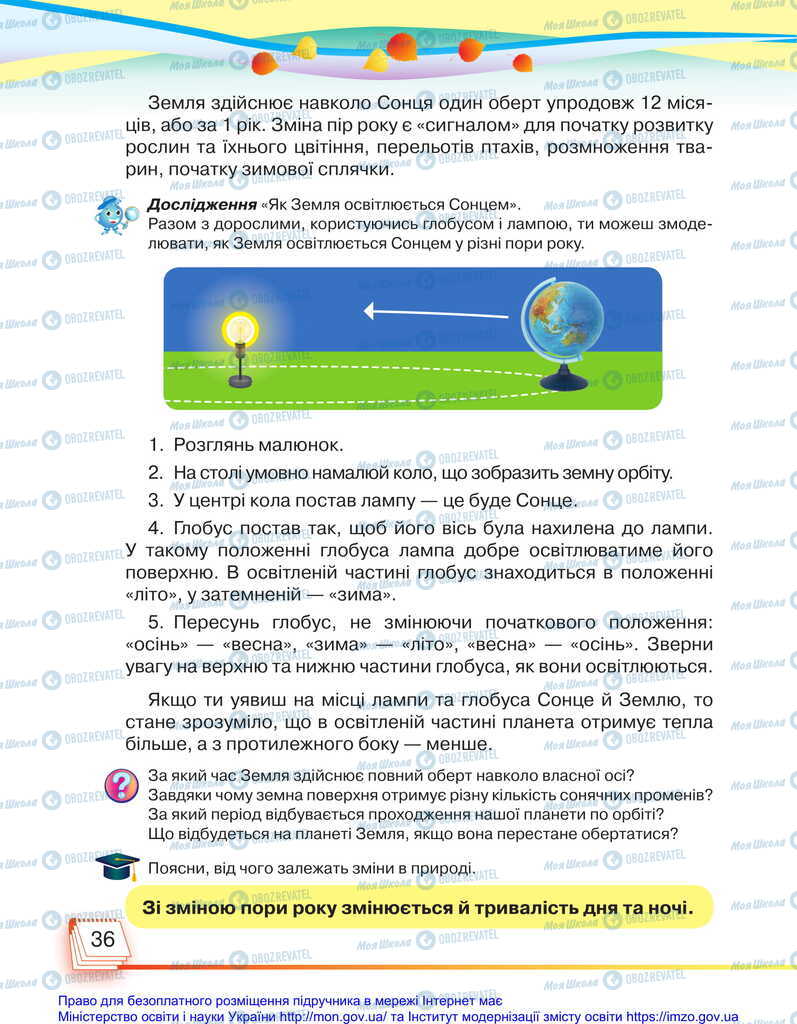 Підручники Я досліджую світ 2 клас сторінка 36