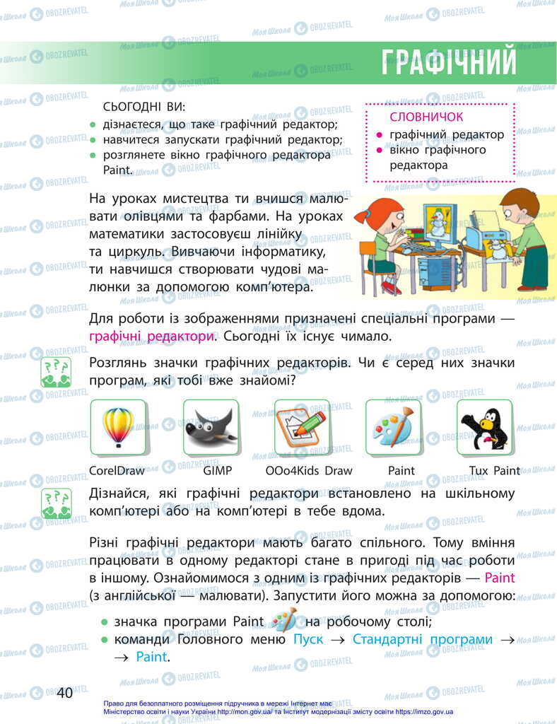 Підручники Я досліджую світ 2 клас сторінка  40