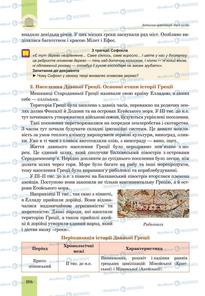 Підручники Всесвітня історія 6 клас сторінка 106