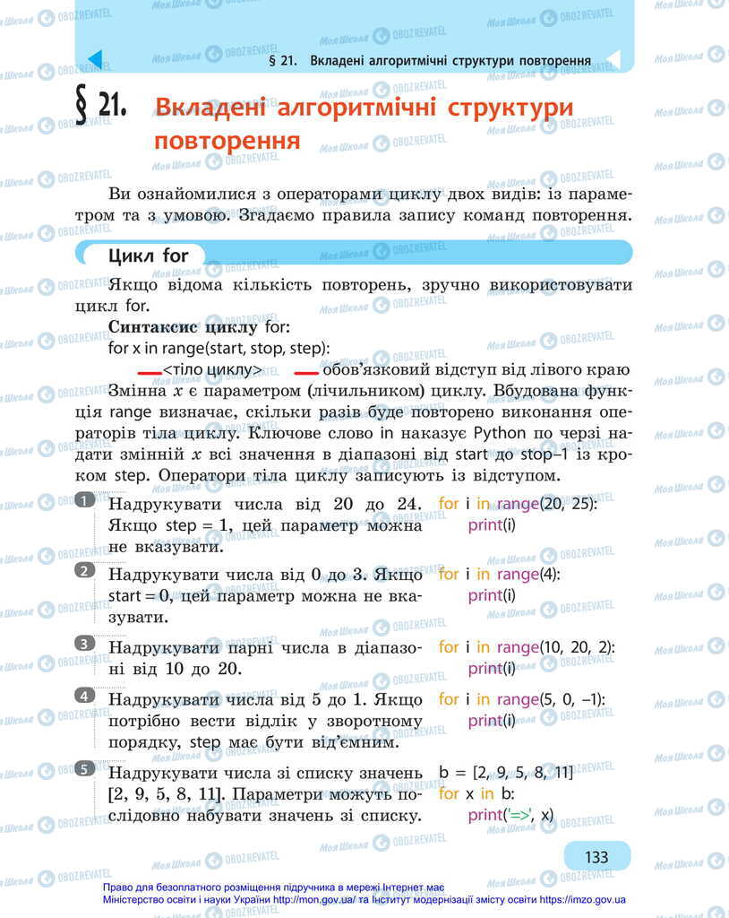 Підручники Інформатика 6 клас сторінка  133