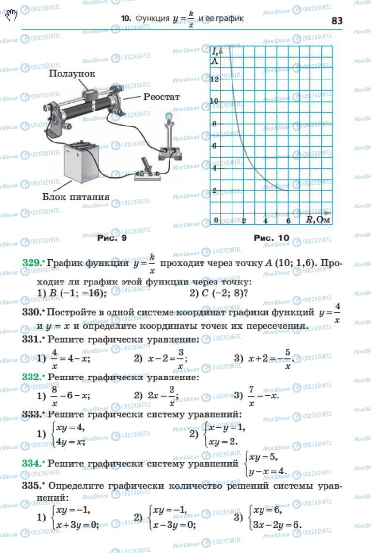 Підручники Алгебра 8 клас сторінка 83