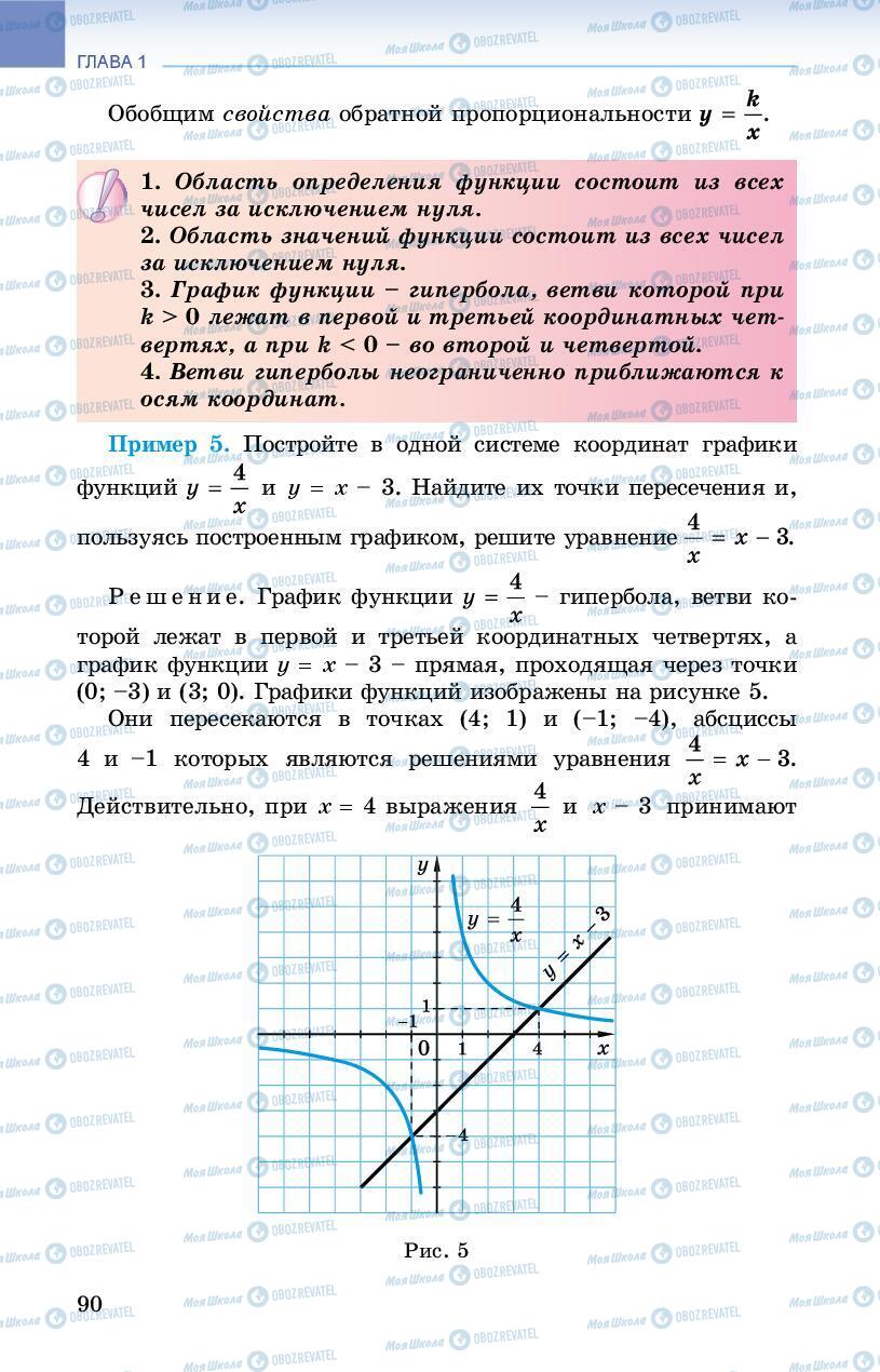 Учебники Алгебра 8 класс страница 90