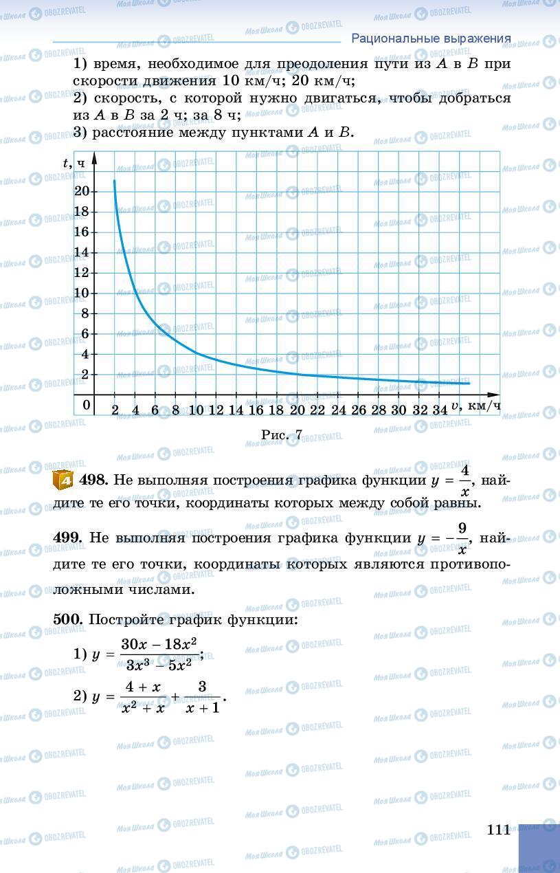 Підручники Алгебра 8 клас сторінка 111