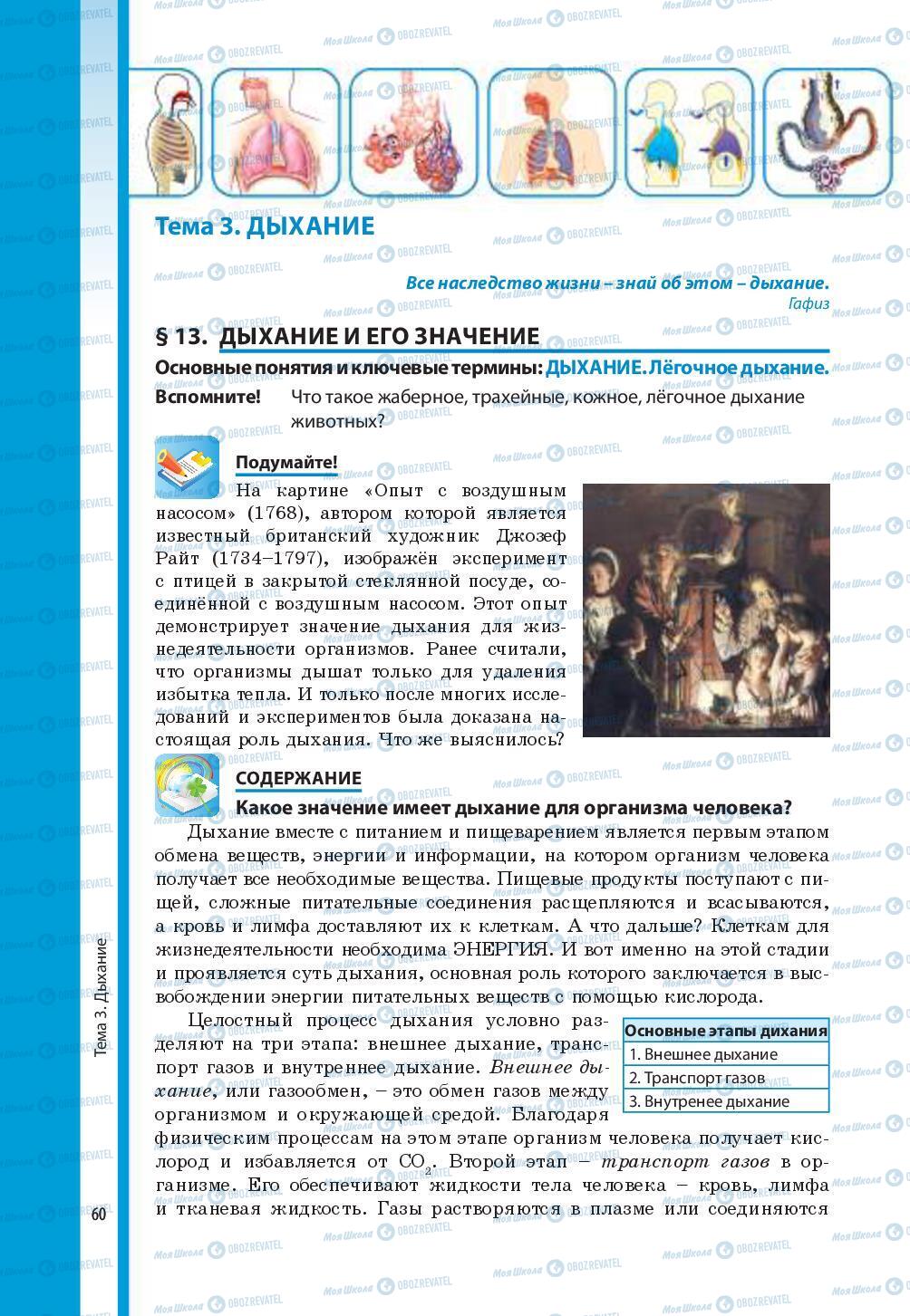 Підручники Біологія 8 клас сторінка 60