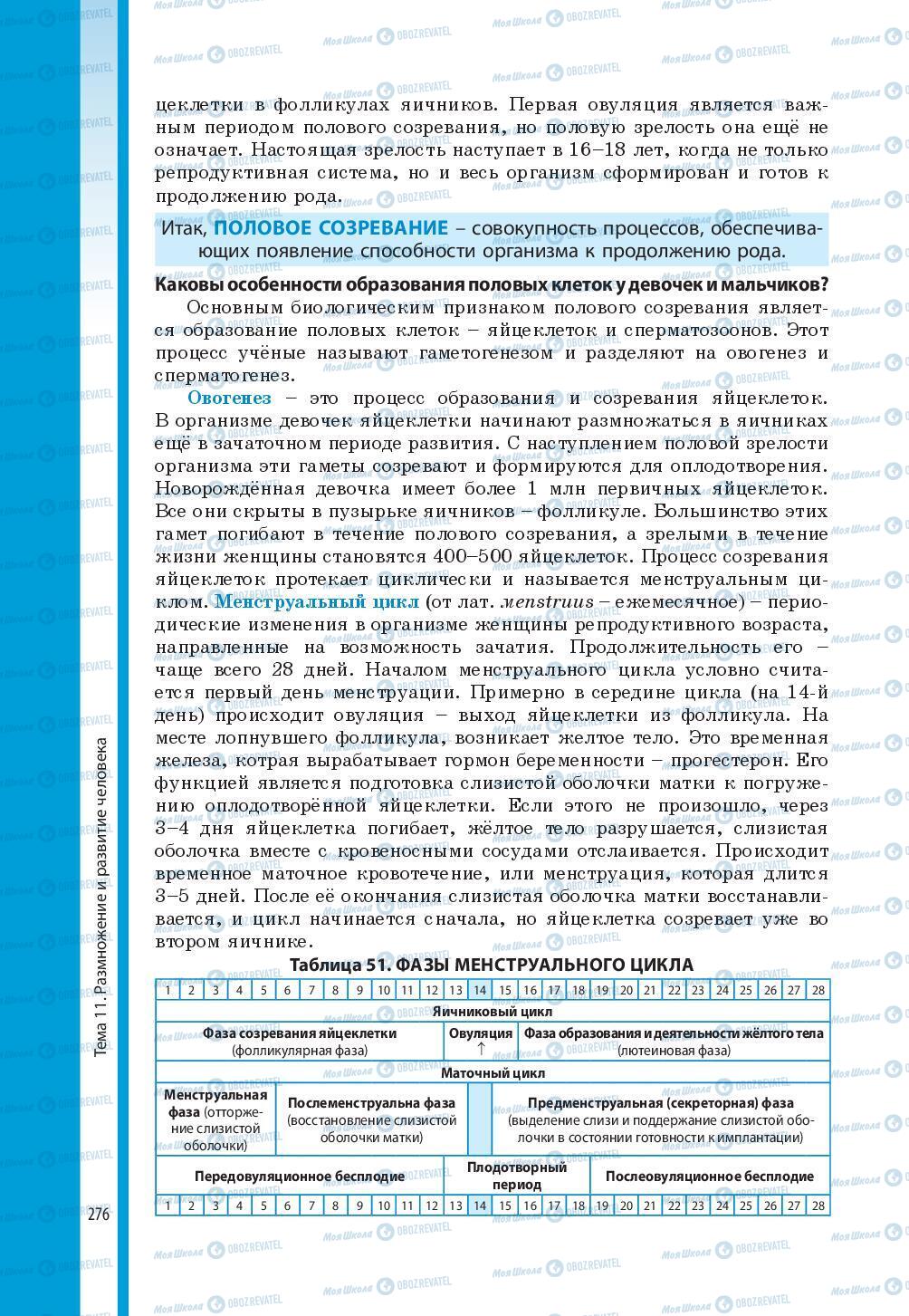 Підручники Біологія 8 клас сторінка 276