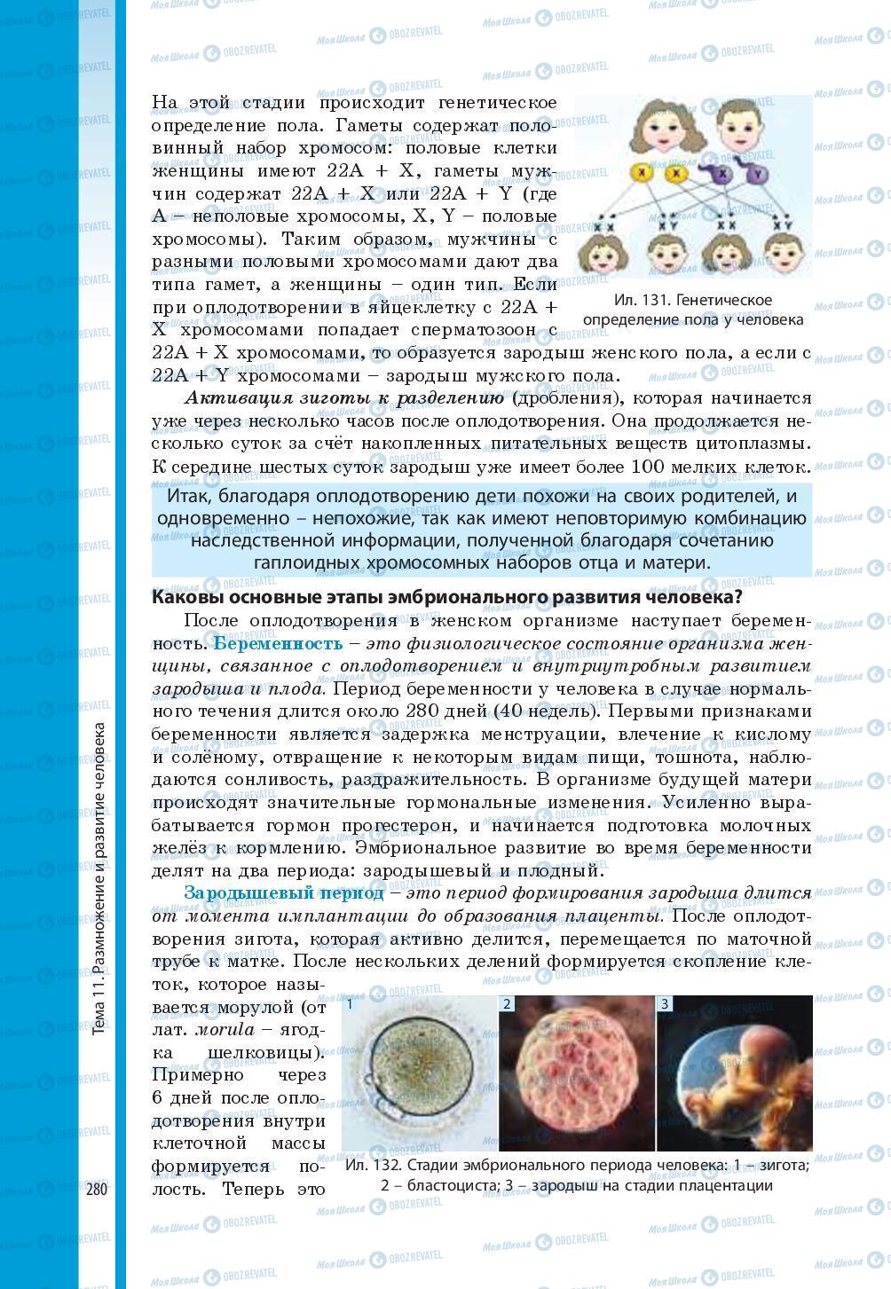 Підручники Біологія 8 клас сторінка 280