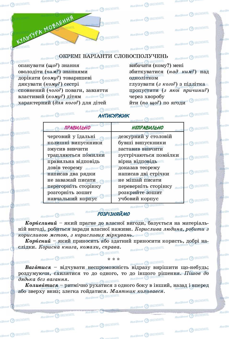 Підручники Українська мова 8 клас сторінка 71