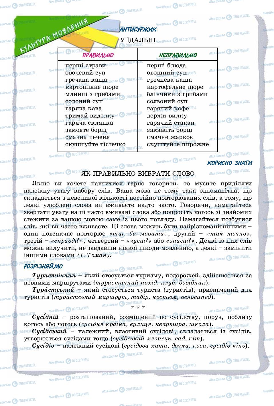 Підручники Українська мова 8 клас сторінка 100