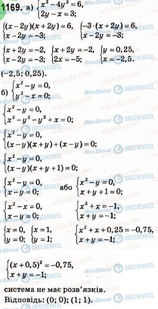 ГДЗ Алгебра 7 клас сторінка 1169
