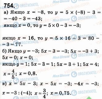 ГДЗ Алгебра 7 клас сторінка 754