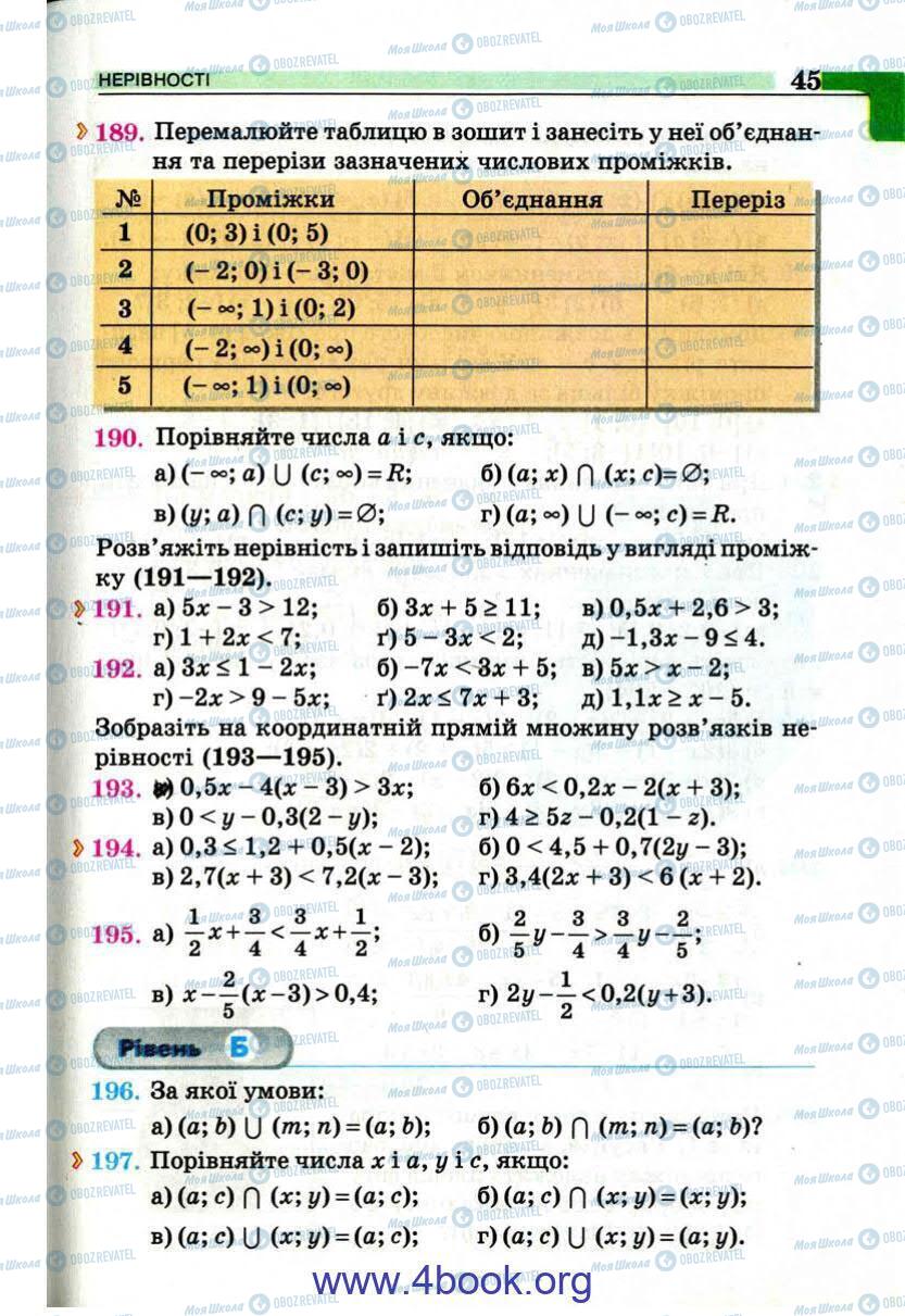 Учебники Алгебра 9 класс страница 45
