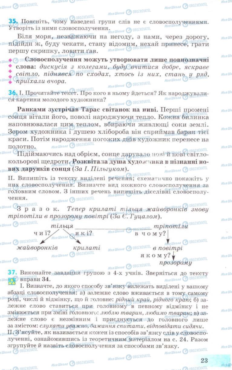 Підручники Українська мова 8 клас сторінка 23