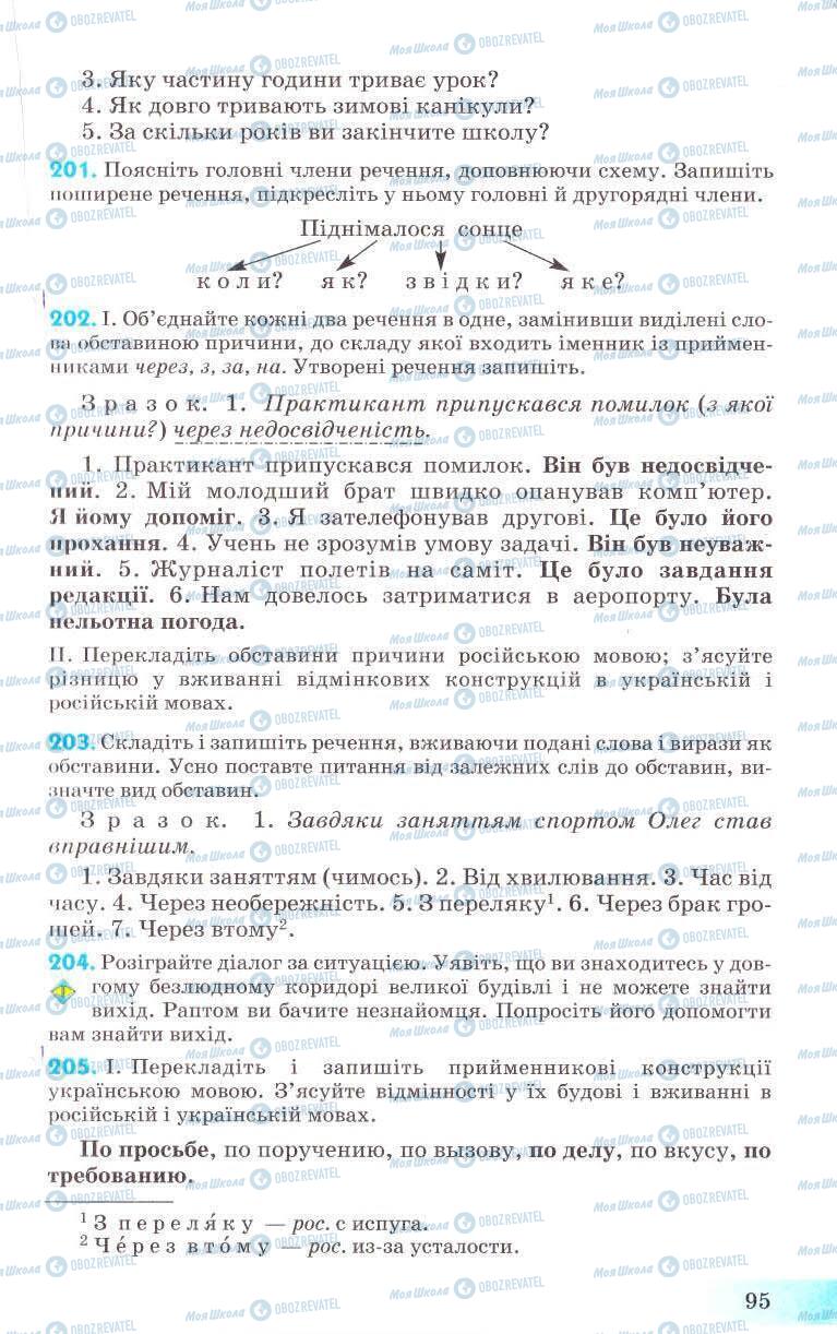 Підручники Українська мова 8 клас сторінка 95