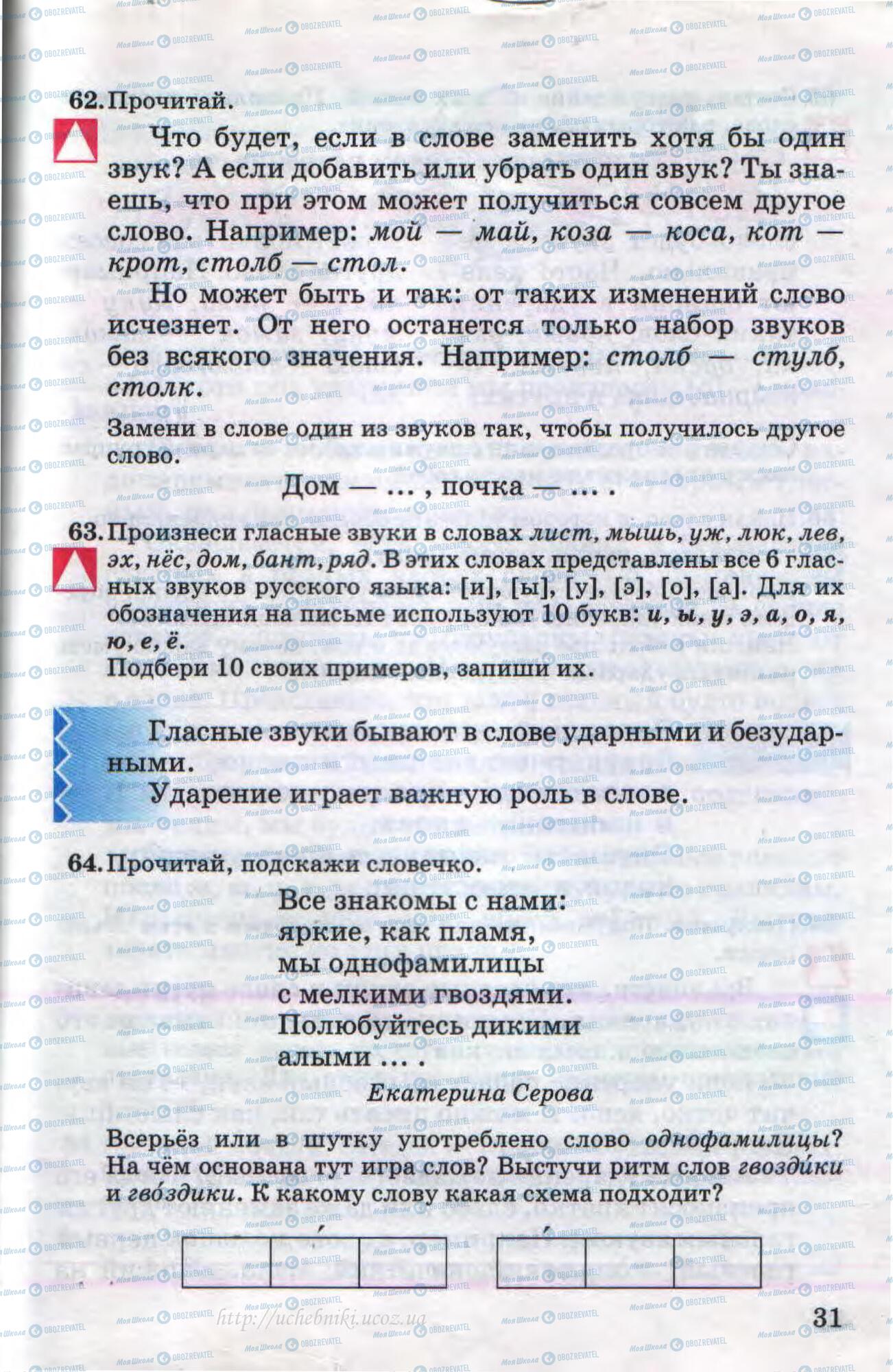 Учебники Русский язык 4 класс страница 31
