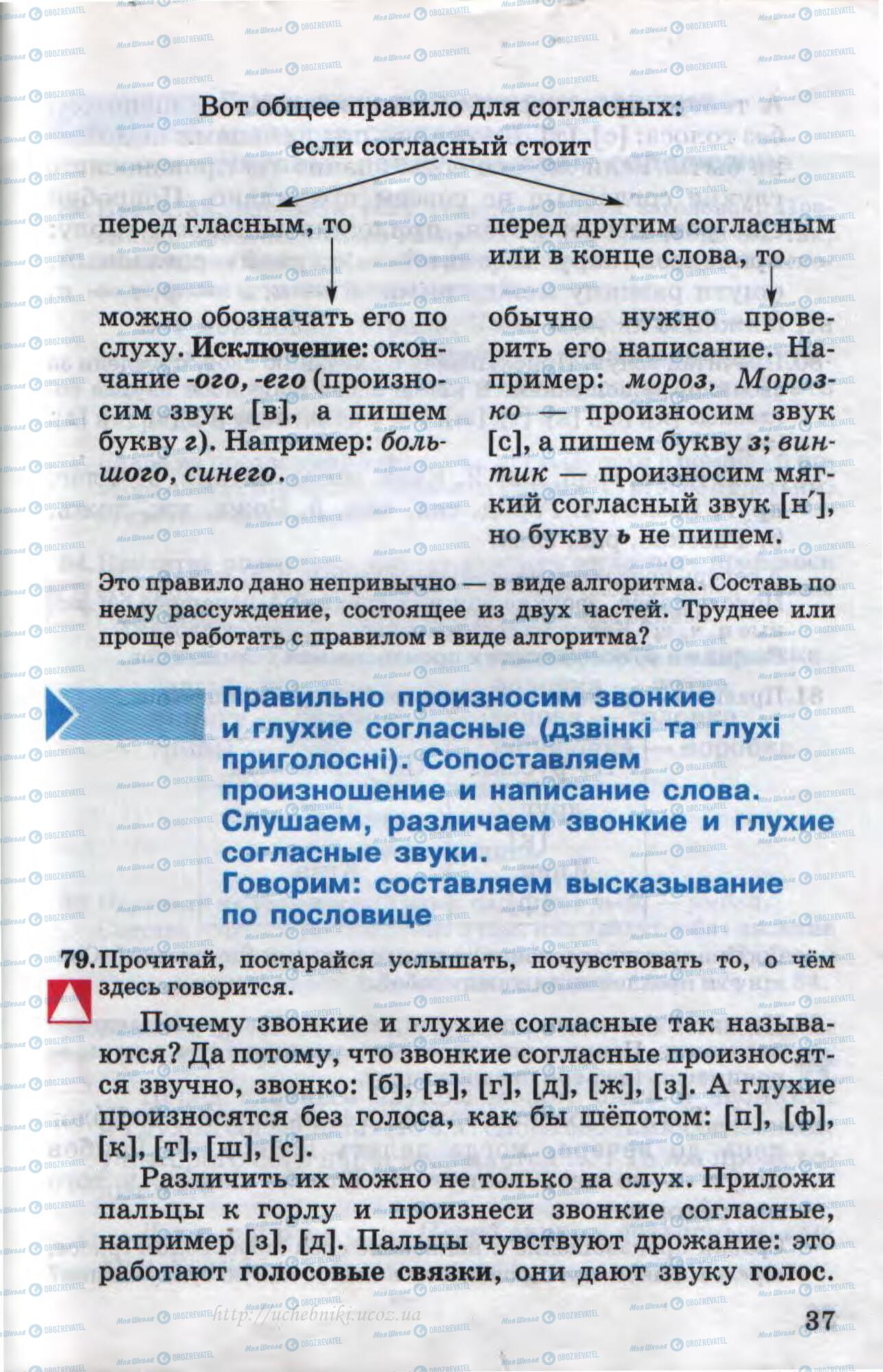 Підручники Російська мова 4 клас сторінка 37