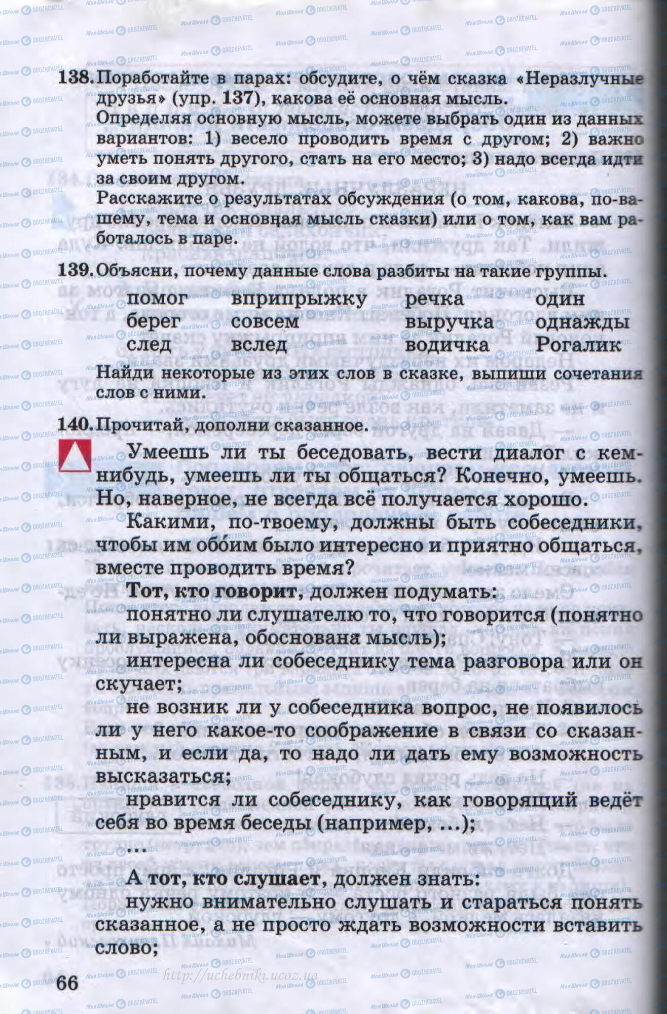 Учебники Русский язык 4 класс страница 66