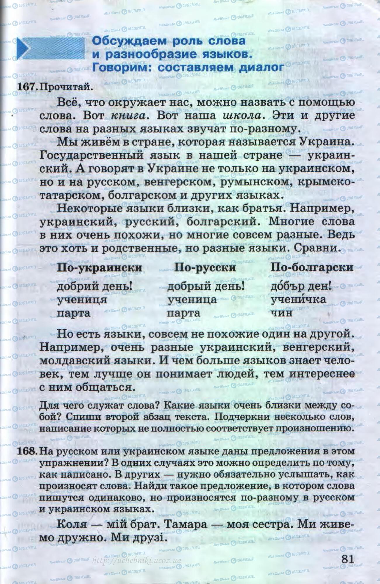 Підручники Російська мова 4 клас сторінка 81