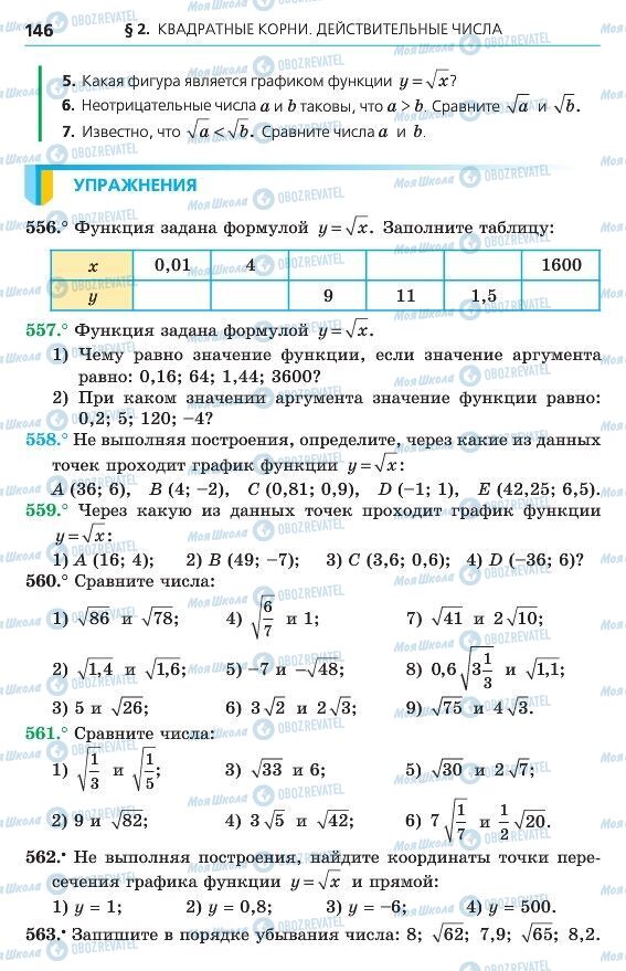 Підручники Алгебра 8 клас сторінка 146