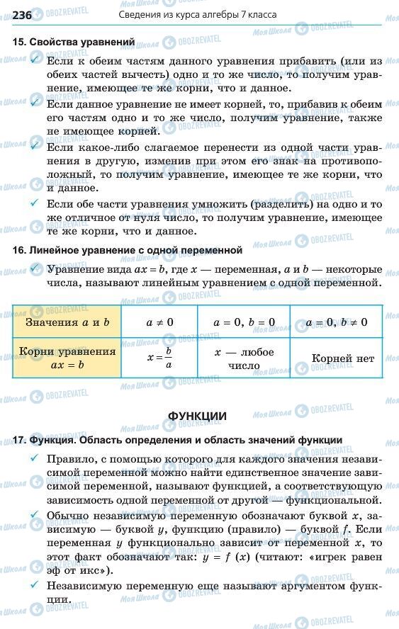 Учебники Алгебра 8 класс страница 236