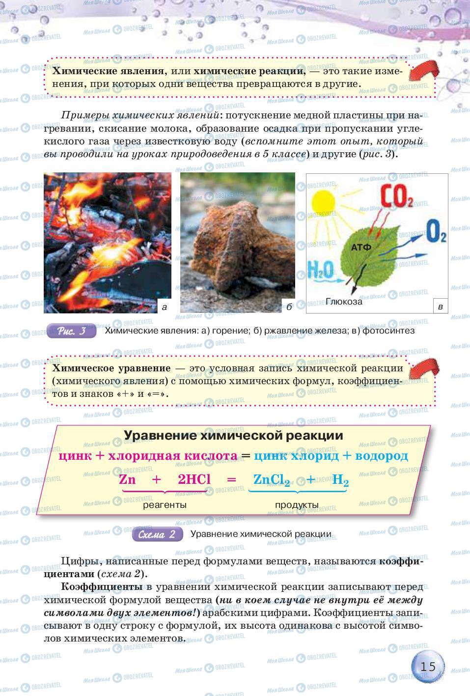 Підручники Хімія 8 клас сторінка 15