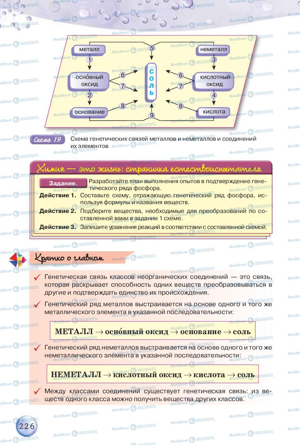 Підручники Хімія 8 клас сторінка 226