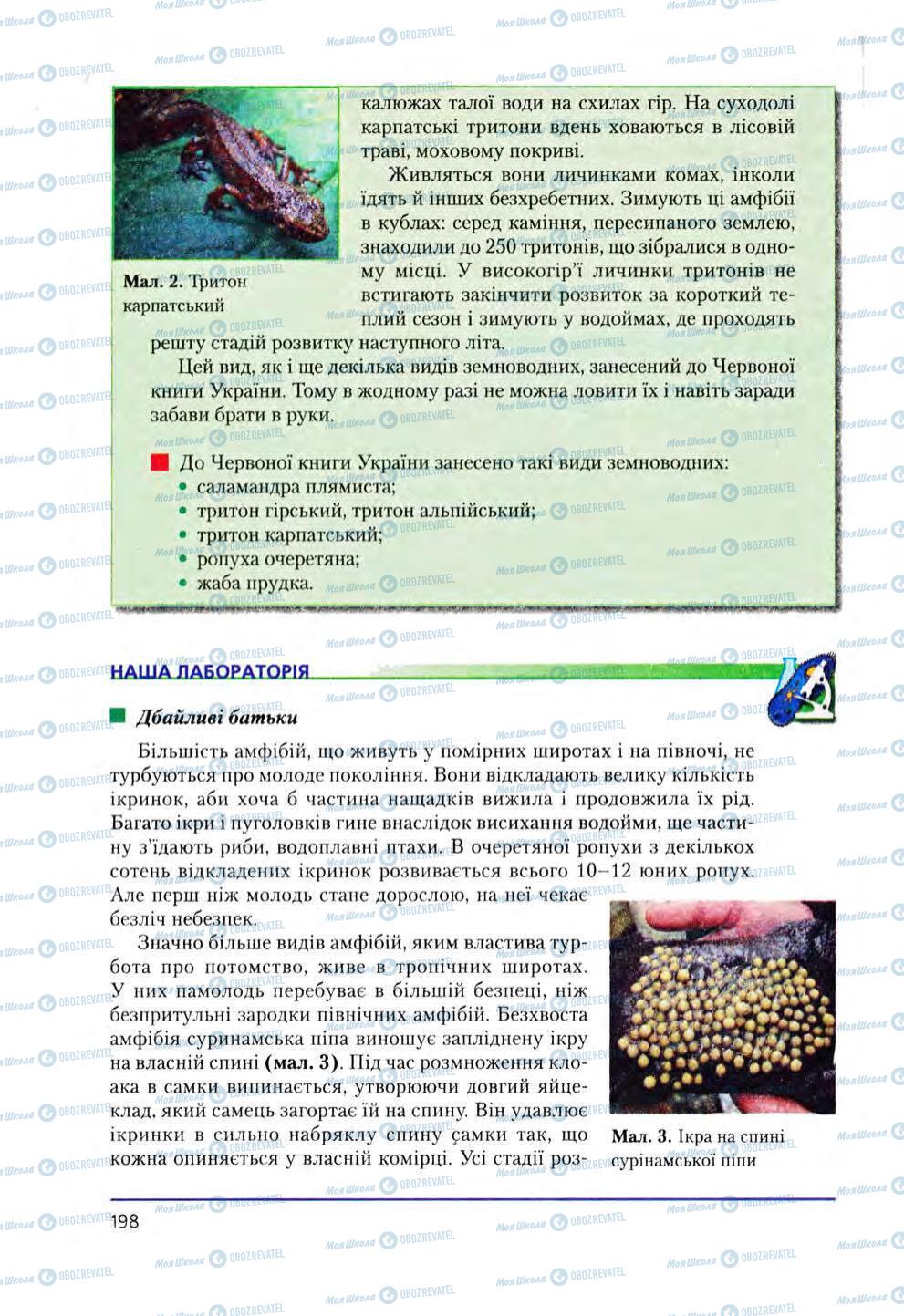Підручники Біологія 8 клас сторінка 198