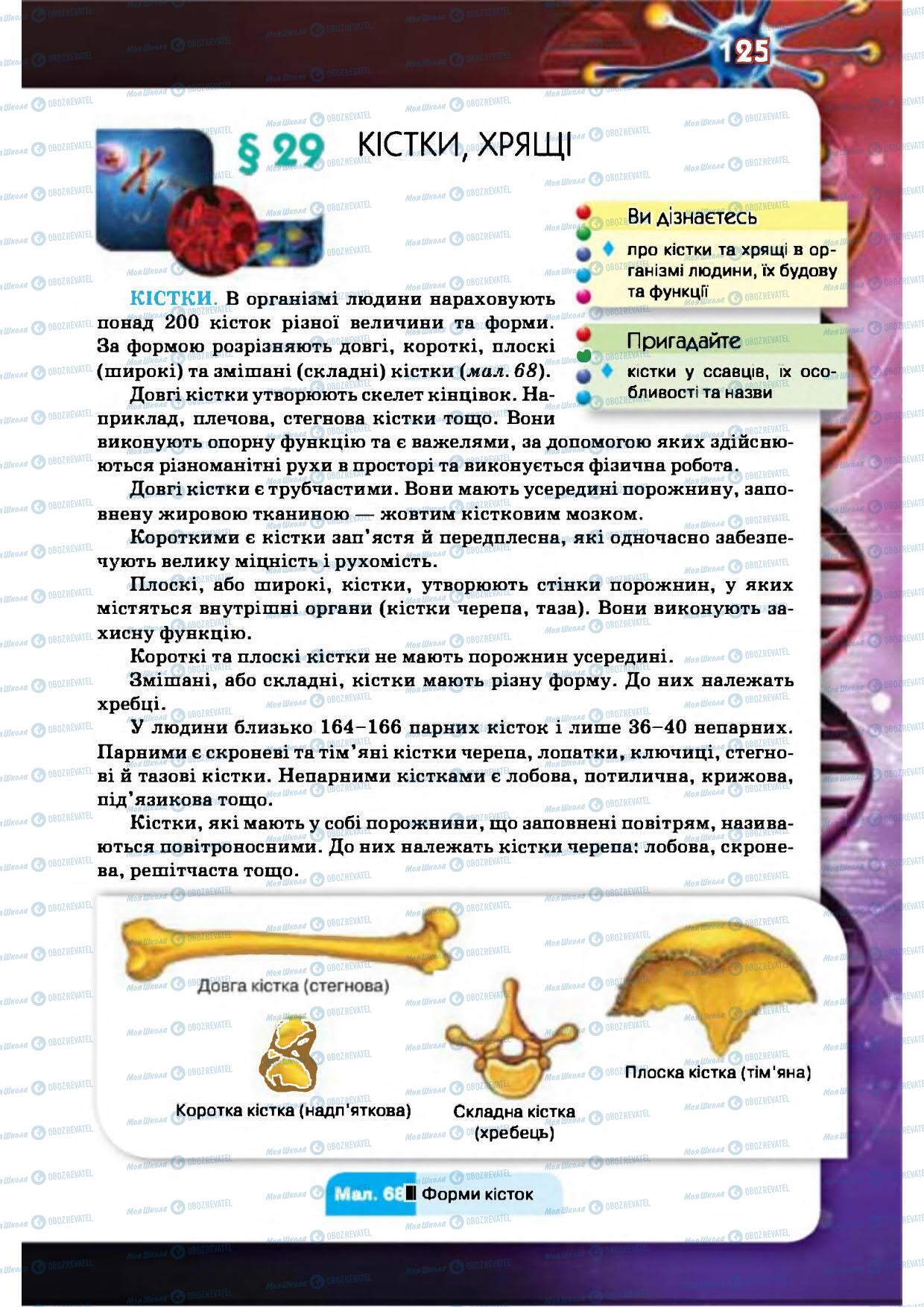 Підручники Біологія 8 клас сторінка 125