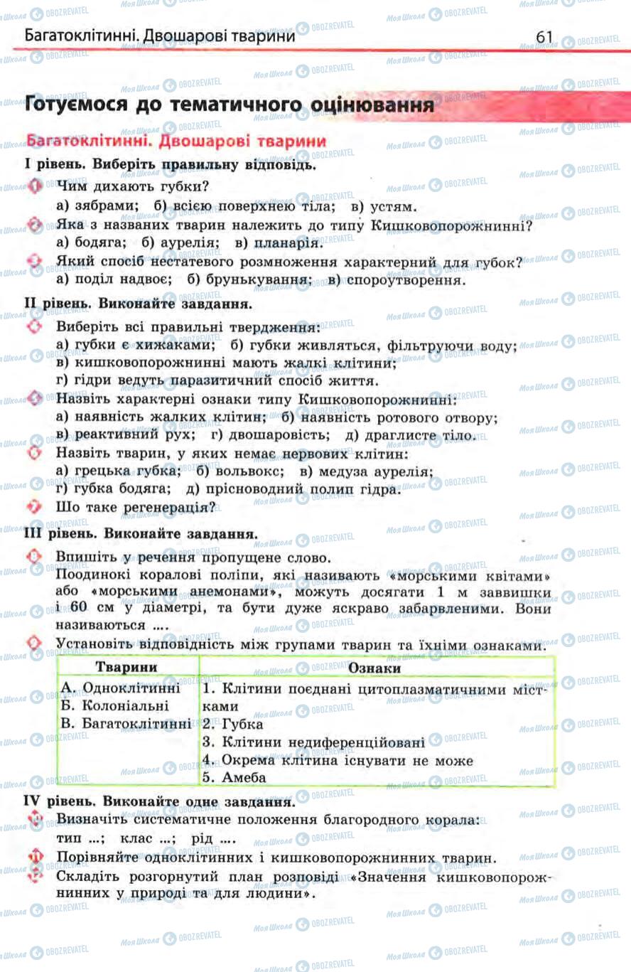 Підручники Біологія 8 клас сторінка 61