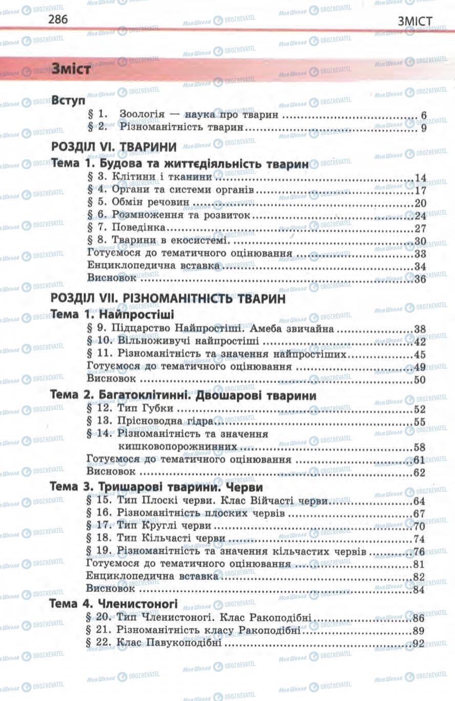 Підручники Біологія 8 клас сторінка 286