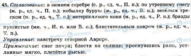 ГДЗ Російська мова 8 клас сторінка 45