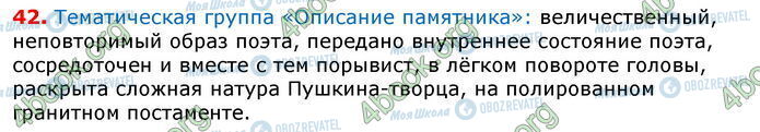 ГДЗ Російська мова 8 клас сторінка 42