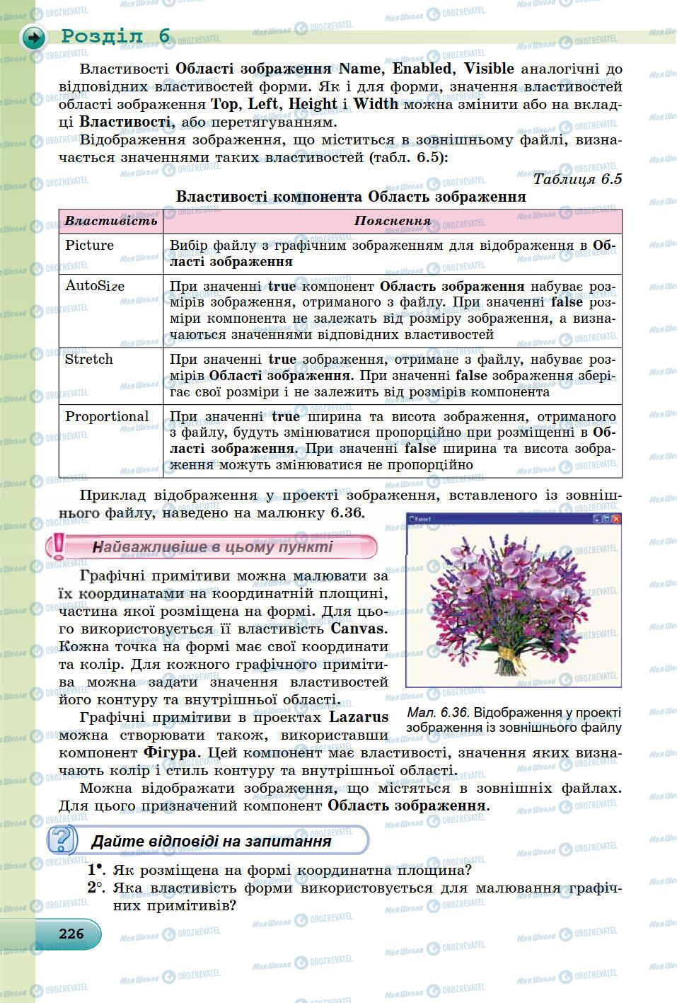 Підручники Інформатика 8 клас сторінка 226