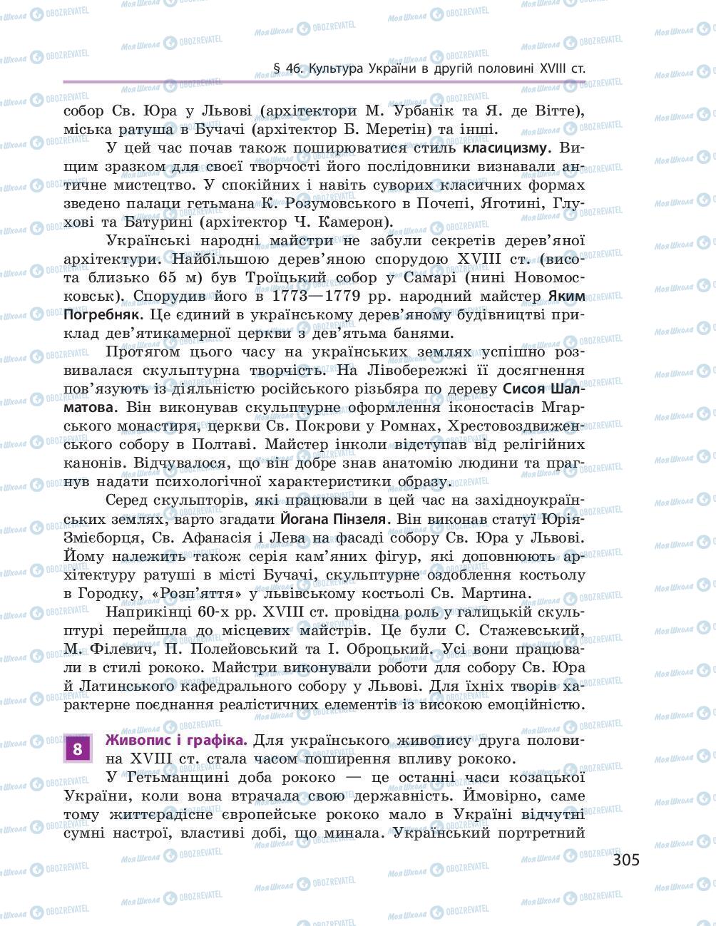 Учебники История Украины 8 класс страница 305