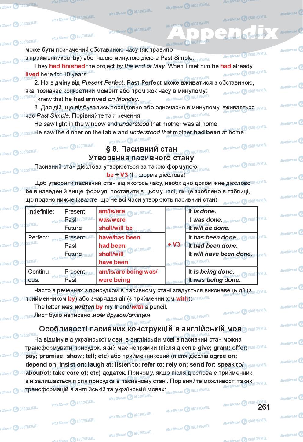 Підручники Англійська мова 8 клас сторінка 261